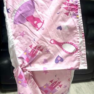 Vintage Princess Childs Twin Dust-ruffle skirt  castle, mirror, princess gown